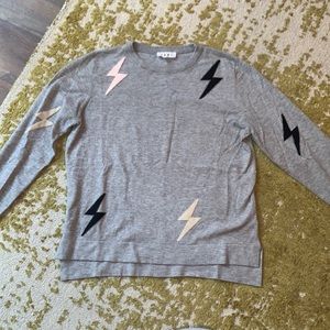 Lightning bolt patchwork sweater